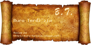 Buro Terézia névjegykártya
